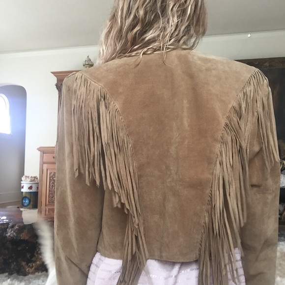 Cropped camel western leather vintage!🌈 - Picture 3 of 6